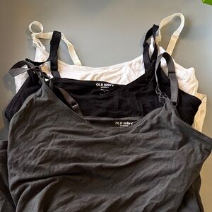 Old Navy Women's Camisole Trio - Black, White, Gray